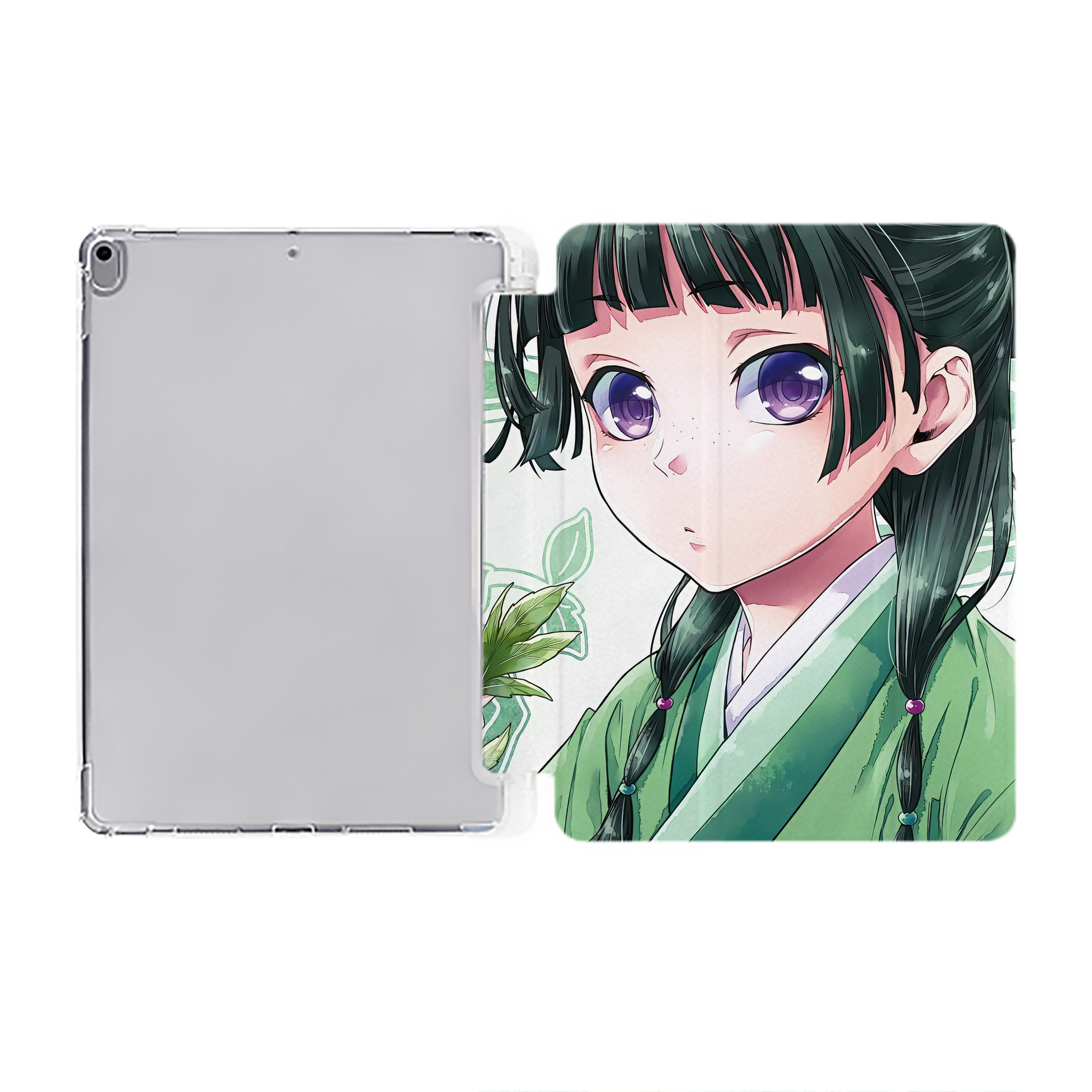 （画像用） 薬屋のひとりごと The Apothecary Diaries IPad ケース ペン収納付き 三つ折りスタンド PUレザー×シリコン 対応機種9.5/10.5/10.9インチ